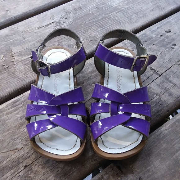 purple salt water sandals